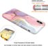 JIAXIUFEN Compatible iPhone X iPhone Xs Case Gold Sparkle Glitter Marble Slim Shockproof Flexible TPU Soft Case Silicone Cover Phone Case Pink Pur...