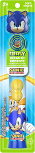 FIREFLY Clean N' Protect, Sonic The Hedgehog Toothbrush with 3D hygienic Cover, Premium Soft Bristles, Anti-Slip Grip Handle, Battery Included, Ag...