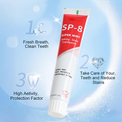 SP-8 Ultra Whitening Toothpaste, SP8 Probiotic Toothpaste, Sp 8 Toothpaste, Fresh Breath, Deep Cleaning Care(2PCS)...