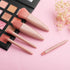 5 PCS Mini Travel Size Makeup Brushes with Mirror, Travel Make up Brushes Set, Compact Makeup Brush Travel Case Subtle Beauty Stackable Makeup...