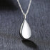 Yinplsmemory Carved Teardrop Keepsake Ashes Necklace Urn Pendant Cremation Memorial Jewelry-Always in my heart...