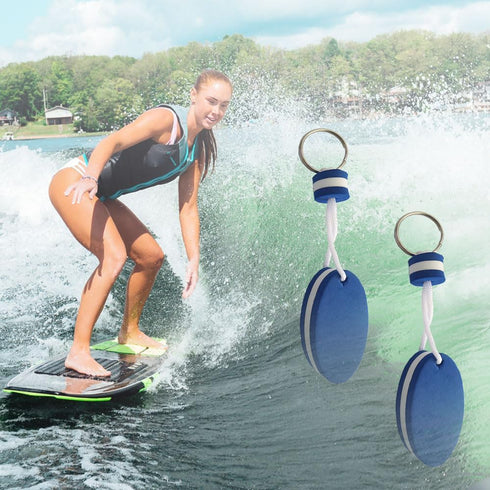 Floating Keychain for Boat Keys Float Buoy Boat Key Rings 2PCS Oval Shaped Foam Floating Keychains for Boating...