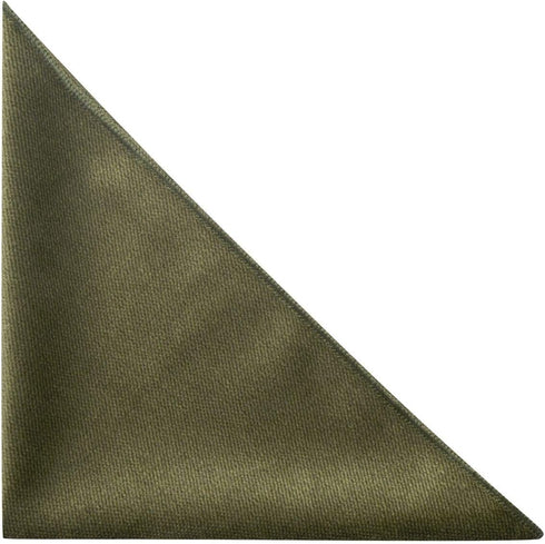 King & Priory Luxury Olive Green Textured Velvet Pocket Square, Handkerchief...