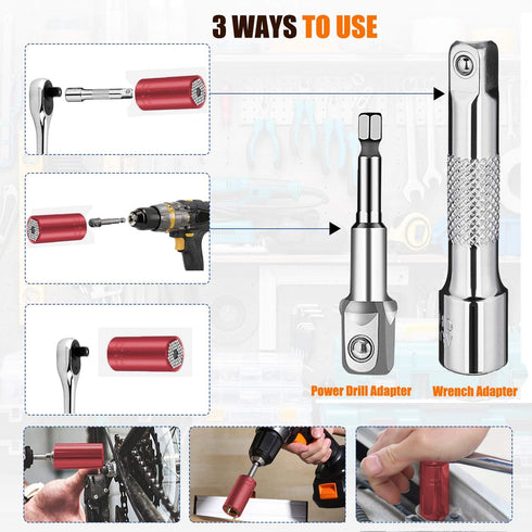 Super Universal Socket Tools Gifts For Men Unscrew Any Bolt Tool Set Christmas Stocking Stuffers For Men Cool Gadgets for Dad, Husband, Boyfriend ...