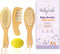 Baby Brush Set for Newborn - Baby Hair Brush with Soft Goat Hair Bristles - Wooden Toddler Hair Brush with Baby Comb, Massage Brush & Cradle Cap B...