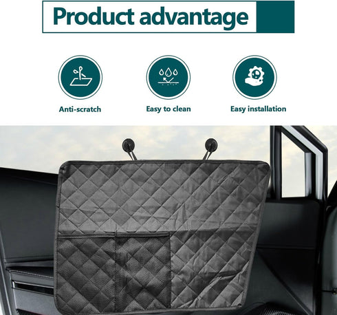 1PCS Pet Car Door Protector Dog Car Door Cover - Waterproof Scratchproof Nonslip - Universal Interior Machine Washable Car Door and Window Protect...
