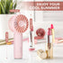 Nezylaf Mini Handheld Fan,Portable Fan Rechargeable with 3 Speeds,Travel Essential Summer Accessory for Women: Hand fan for, Makeup, Eyelash, and ...