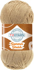 Summer Stretch (2-Skeins) Silky Effect HandKnitting Crochet 100% Elastic Microfiber Acrylic Bikini Yarn 2x100gr (2x438yds)(114368-Light Beige)......