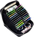 boshiho RFID Blocking 24 Slot Credit Card Holder Wallet Real Leather Multi Card Organizer Wallet with Zipper...