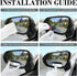 Livtee Framed Rectangular Blind Spot Mirror, HD Glass and ABS Housing Convex Wide Angle Rearview Mirror with Adjustable Stick for Universal Car (2...