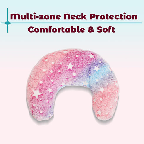 Pillow for Cats, Dog Cat Neck Pillow Soft Fluffy Pet Calming Toy Half Donut Cuddler, U-Shaped Pillow for Pet, Joint Relief Sleeping Improve(Pink)...