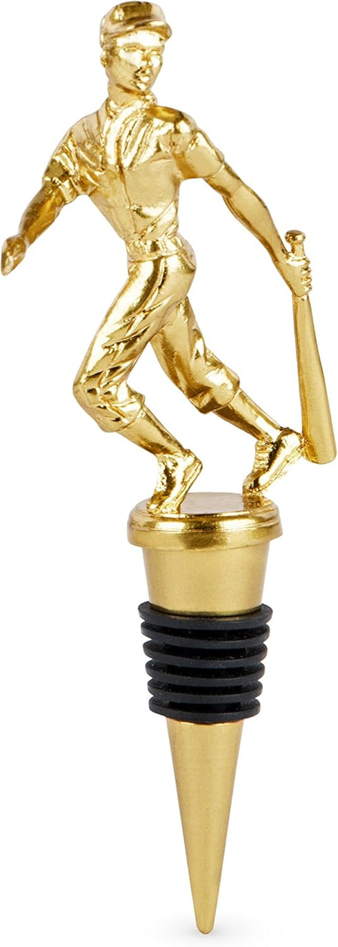 Foster & Rye Baseball Trophy Wine Bottle Stoppers - Gold-Plated Champagne Glass Bottle Stopper, Wine Cork Decorations, Bar Accessories, One Size, ...