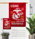Breeze Decor USMC Armed Forces Marine Corps Semper Fi United State American Military Veteran Retire Official House Decoration Banner Small Yard Gi...