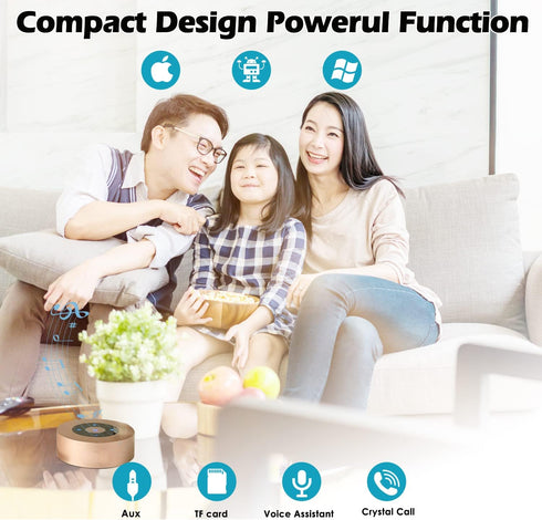 Smart LED Touch Play Bluetooth Speaker Portable Wireless Speakers with HD Sound / 12-Hour Playtime/Bluetooth 5.0 / Micro SD Support, for iPhone/ip...