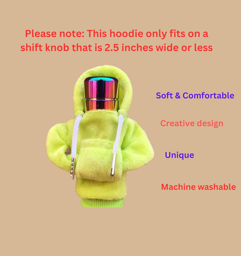 Gear Shift Cover Hoodie, Car Gear Shift Knob Cover, Shift Knob Hoodie, Cute and Funny Universal Car Shifter Cover (Green)...