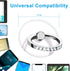 Transparent Phone Ring Holder 2 Pcs, Jsoerpay Clear Cell Phone Ring Holder with Diamond, Finger Grip 360°Rotation Compatible with Most of The Phon...