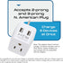 Ceptics UK Travel Adapter Plug - with 2 USB + USA Socket Input - Type G - Ultra Compact - Safe Grounded Perfect for Cell Phones, Laptops, Camera C...
