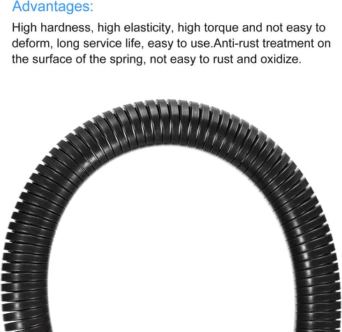 MECCANIXITY Spring Tube Bender OD 15.5 mm/0.6" Steel Spring Pipe Bending Tubes 380 mm/15.0" Long for 1/2" PVC Pipe(ID 16.5 mm) Home Renovations, E...