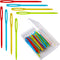 SAVITA 100pcs Plastic Sewing Needles, Large-eye Knitting Needles Colorful Plastic Yarn Lacing Weaving Needle Learning Needles for Kids DIY Sewing ...