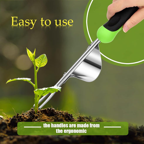 Hand Weeder Tool Garden Weeding Tool Gardening Weeder Tool with Ergonomic Handle, Stainless Steel Garden Lawn Farmland Transplant Gardening Plant ...