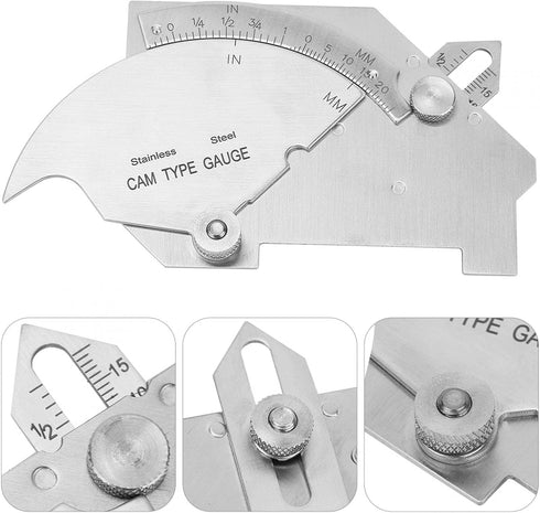 Steel Weld Gauge Sturdy Welding Measure Tool Stainless Steel MG-8 Bridge Welding Gage Seam Inspection Ruler Bridge CAM Welding Gage Weight 192g fo...