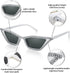 FEISEDY Small Cat Eye Sunglasses for Women Vintage Square Sparkling Crystal Trendy Retro Cateye Sunglasses B2317...