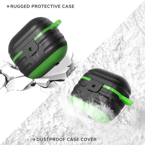 Airpods 3 Case, KMMIN Waterproof AirPods 3rd Generation Case with Premium Carabiner, Hard Shell Case for AirPods 3rd Generation, Compatible Wirele...