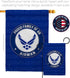 Breeze Decor Proud Family Airman Garden Flag Armed Air Force USAF United State American Military Veteran Retire Official House Decoration Banner S...