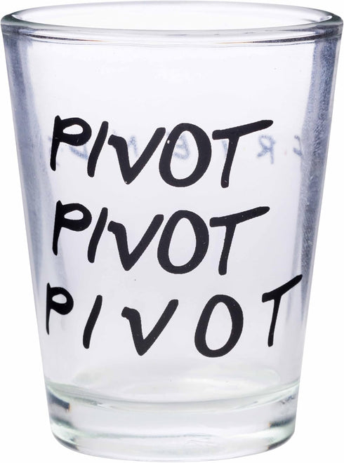 Silver Buffalo Friends Iconic Quotes "You're My Lobster," "How You Doin'" "Pivot," and "We Were On A Break!" 4 Pack Mini Glasses, 1.5 Ounces...