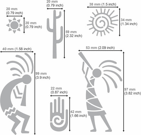 Aleks Melnyk No.434 Metal Stencil, Kokopelli Fertility Deity, Petroglyph Designs, Small Stencil, 1 PC, Template for Wood Burning, Engraving, Craft...
