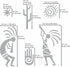 Aleks Melnyk No.434 Metal Stencil, Kokopelli Fertility Deity, Petroglyph Designs, Small Stencil, 1 PC, Template for Wood Burning, Engraving, Craft...