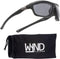 WYND Blocker Airdam Sunglasses Motorcycle Riding, Driving, Fishing, Boating Wrap (Black Matte, Smoke)...