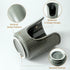Ceramic Bathroom Cup Dispenser with Stylish Vertical Stripes - Disposable Mouthwash Cup Holder Holds 3-4oz Paper Cups for Rinsing Cups on Bathroom...
