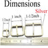 10pcs 1-1/2" Silver Belt Buckle with Roller Adjustable Rectangle Ring Tri-Glide DIY Leather Craft Garment Accessories for Shoes Backpack Clothes B...