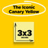 Post-it 100% Recycled Paper Super Sticky Notes, 2X The Sticking Power, 3x3 in, 5 Pads, 70 Sheets/Pad, Canary Yellow(654R-5SSCY)...