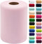 Light Pink Tulle Fabric Rolls 6 Inch by 100 Yards (300 feet) Fabric Spool Tulle Ribbon for DIY Light Pink Tutu Bow Baby Shower Easter Birthday Par...