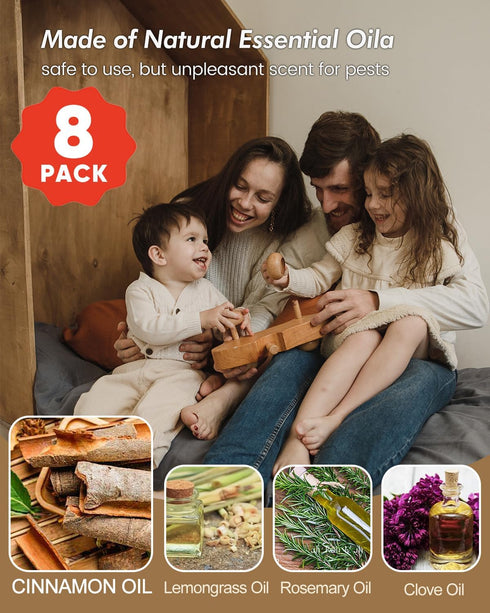 SEEKBIT Rodent Repellent Large, Cinnamon Peppermint Oil Repels Mice and Rats and Other Rodents, Mouse Repellent for Indoor Outdoor RV Closets Car ...