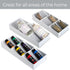 Smart Design 3 Section Plastic Spice Rack Drawer - Non-Slip Lining and Feet - BPA Free - Seasoning Jars, Makeup Storage, Countertop Bottle Tray, 3...