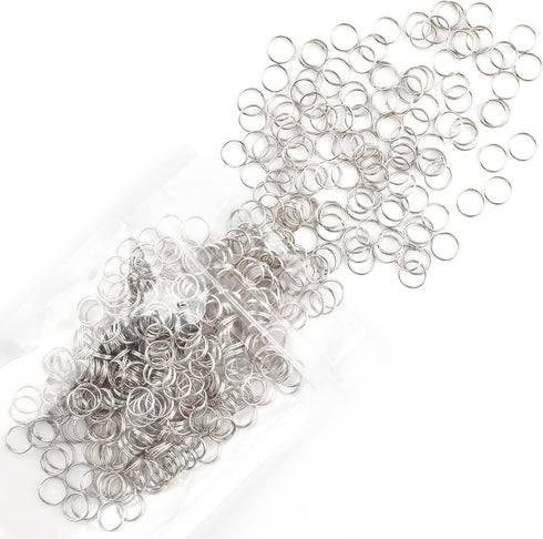 Uniclife 8 mm Metal Split Jump Rings Double Loops 500 PCS Mini Ring Connectors for Jewelry Necklaces Bracelet Earrings and Crafts Ornament...