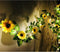 Fielegen 20 LED Artificial Sunflower Garland String Lights, 6.56ft Silk Sunflower Vines with 9 Flower Heads Battery Powered Fairy String Lights fo...