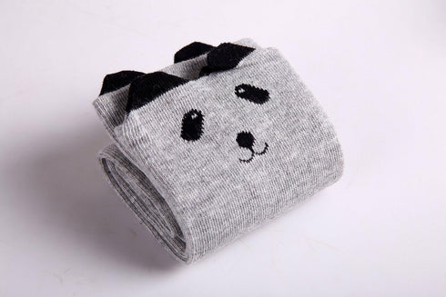 Girls Cotton Knee High Socks Cartoon Animal Cat Bear Fox Over Knee Socks for Kids 3-12 years, 6 Pairs-6 Color...