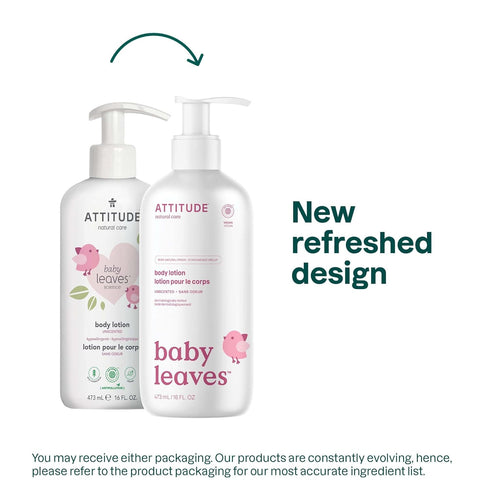 ATTITUDE Baby Lotion, EWG Verified Moisturizer, Dermatologically Tested Moisturizing Cream, Vegan and Cruelty-Free, Unscented, 16 Fl Oz...