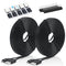Long Micro USB Cable 25ft - USB to Micro USB Black Cable for PS4 Controller and Security Camera 2pack...