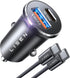 LISEN 95W USB C Car Charger Fast Charging PD65W Super Fast Charging Car Phone Charger Adapter Type C All Metal Cigarette Lighter USB Charger Adapt...