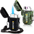 2 Pack Waterproof Lighter Outdoor Windproof Torch Lighter Dual Arc Lighter Butane Electric Lighter USB Rechargeable Lighter Flameless Plasma Light...