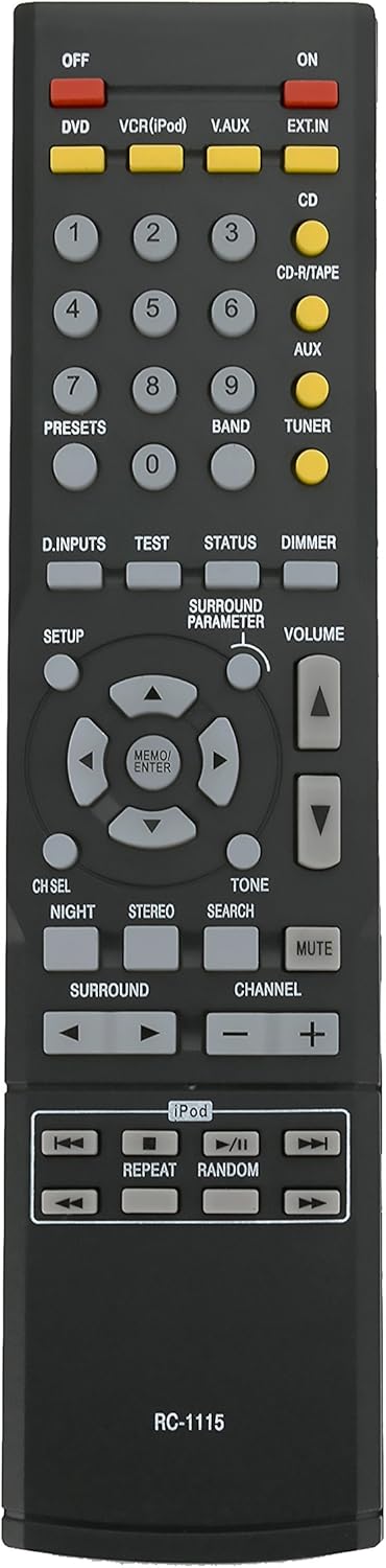 New RC-1115 Replace Remote fit for DENON AVR-390 AV Surround Receiver, Compatible with AVR-2807 AVR-2808 AVR-2809 Home Theater AV Receiver...