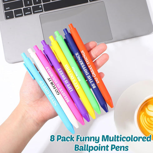 Funny Word Pens Set Inspirational Pens Congrats Grad Motivational Pens, Spoof Fun Ballpoint Pen Set, Novelty Negative Positive Pens Funny Coworker...