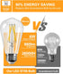 Energy-saving E26 LED Bulb 60 Watt Vintage LED Edison Bulbs Warm White 2700K High Brightness, ST58 Bathroom Light Bulbs with 90+ CRI Non Dimmable ...