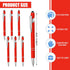 12 Pcs Blue Ink Ballpoint Pen with Stylus Tip, 1.0 mm Metal Pen Stylus Pen for Touch Screens, 2 in 1 Thank You Pen Gift for Friends, Colleagues, C...