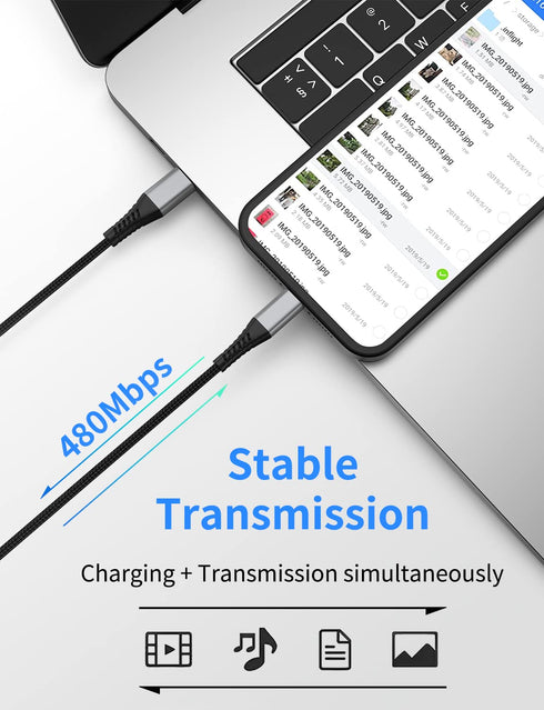 3FT USB C to Lightning Cable, 2-Pack USB Type C iPhone Charger Cable PD Fast Charging ?Apple MFi Certified? Braided USBC to Lightning Cable for iP...
